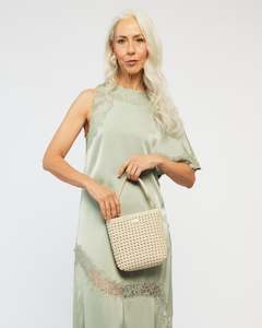 Saben: Saben - Coco Mini Bag Fine Braid // Sand