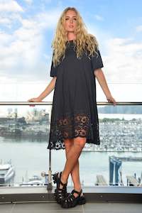 Curate: Curate - Straight Laced Dress // Black