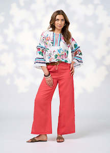 Loobie's Story - Pandora Blouse // White Multi