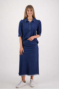 Briarwood: Briarwood - Spencer Denim Skirt // Blue