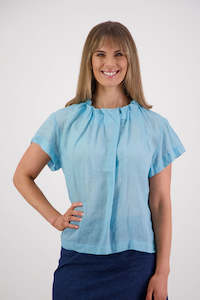 Briarwood: Briarwood - Pia Ramie Top // Aqua