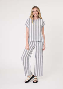 Lemon Tree: Lemon Tree - Melani Top // White Print