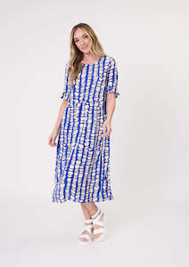 Lemon Tree: Lemon Tree - Madonna Dress // Cobalt Blue