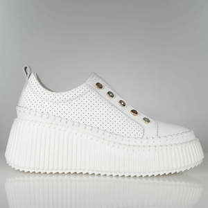 Minx: Minx - Pearlzie Gems Boots // White Perf