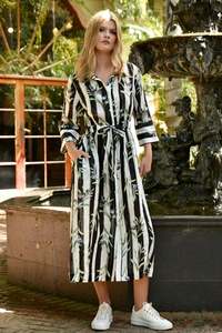 Clothing: Coop - Stripe a Pose Dress // Black and White