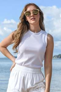 Curate - I Call Ribs Singlet // White