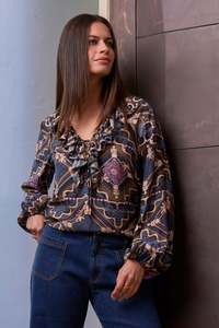 Loobies Story: Loobie's Story - Regalia Blouse // Olive Multi