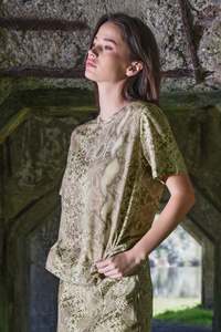 Coop: Coop - Serpent Chic T-Shirt // Bronze // Pink