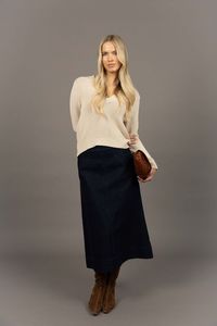 Humidity - Edit Denim Skirt // Dark Blue