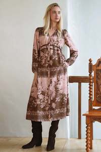 Clothing: Coop - Ruche With It Dress // Pink & Brown