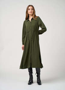Clothing: Madly Sweetly - Sequence Shirt Dress // Pine