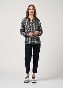 Madly Sweetly - Illusion Shirt // Khaki Multi