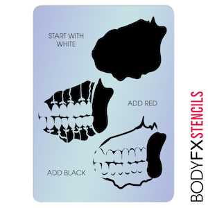 Halloween: Zombie Cheek Stencil