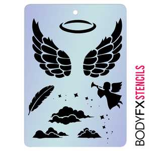 Face Painting Stencils: Angel Stencil