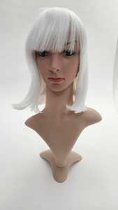 All Wigs Accessories: Tia - White Bob with Fringe Wig