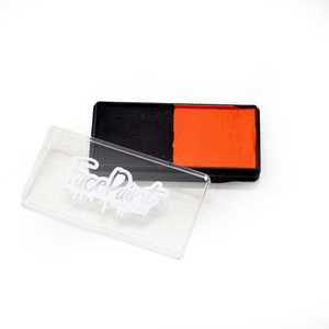 Face Paint By Bodyfx: Pumpkin Orange and Black Mini Split Cake