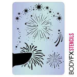Face Painting Stencils: Fireworks Stencil