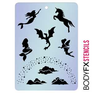 Face Painting Stencils: Fantasy Creatures Stencil
