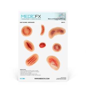 19 Trauma Stick On Moulage Sheets: Sheet Baby Wounds