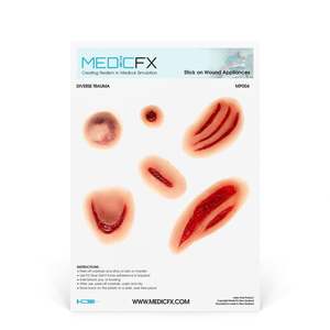 19 Trauma Stick On Moulage Sheets: Sheet Diverse Trauma