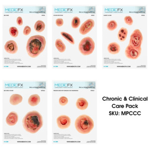 20 Clinical Stick On Moulage Sheets: Chronic & Clinical Care Pack