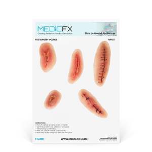 20 Clinical Stick On Moulage Sheets: Sheet Post Surgical Wounds