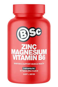 Vitamins: Zinc, Magnesium, Vit B6, Bioperine®