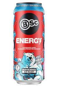 Focus Brain: CLEARANCE - BSc ENERGY Cans - 12 x 500ml ICE BLAST