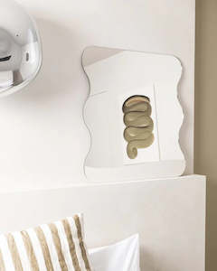 Mirrors: WAVY HALF MIRROR WHITE