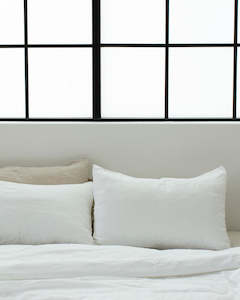 Bedding: LINEN PILLOWSLIP SET WHITE