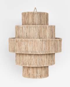 RAFFIA OVAL TIERED SHADE
