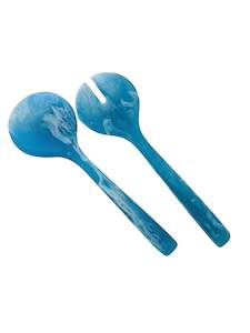 RESIN SALAD SERVERS TURQUIOSE
