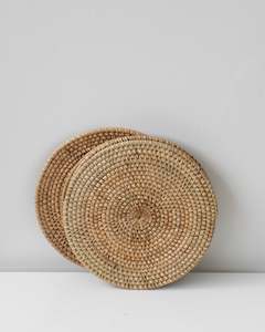 MINI ROUND RATTAN PLACEMAT - SET OF 4