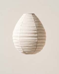 Lighting Pendants: LINEN PENDANT PEAR 35CM