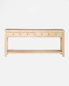 ELM FOUR DRAWER CONSOLE