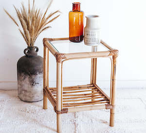 Vintage Cane Side Table