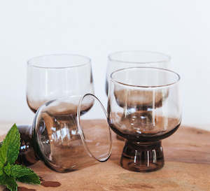 Vintage Smoked Glasses 125ml - Set of 4