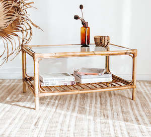 Vintage Cane Coffee Table