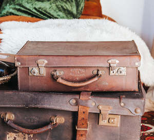 Vintage Leather Suitcase