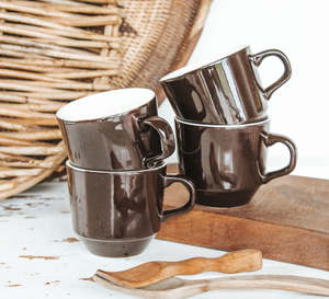 Vintage Crown Lynn Coffee Cups (4)