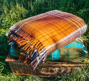 Vintage Wool Travel Rug