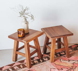 Best Sellers: Recycled Teak Square Stool (Med) - NEW