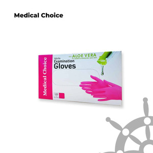 Products: Medical Choice Pink Nitrile Gloves w/ ALOE 100/Box