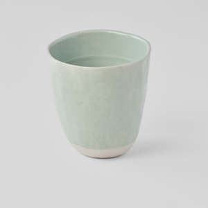 Ceramics: Teal Lopsided Large Mug