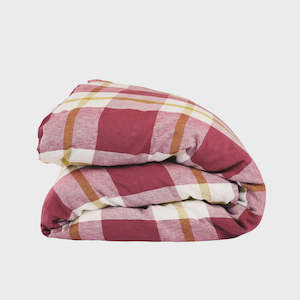 Plum Check Duvet