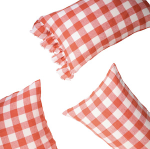 Cherry Gingham Pillowcases