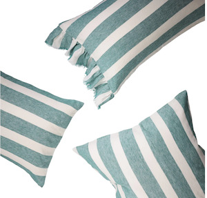 Emerald Stripe Pillowcase Set