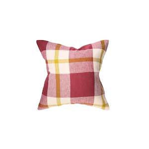 Society Of Wanderers: Plum Check Cushion Cover