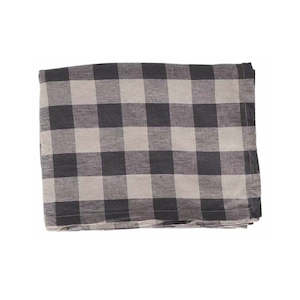 Society Of Wanderers: Licorice Gingham Napery