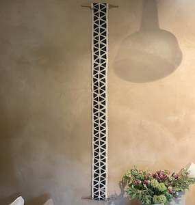 Art: Textile Totem - Longevity White/Black